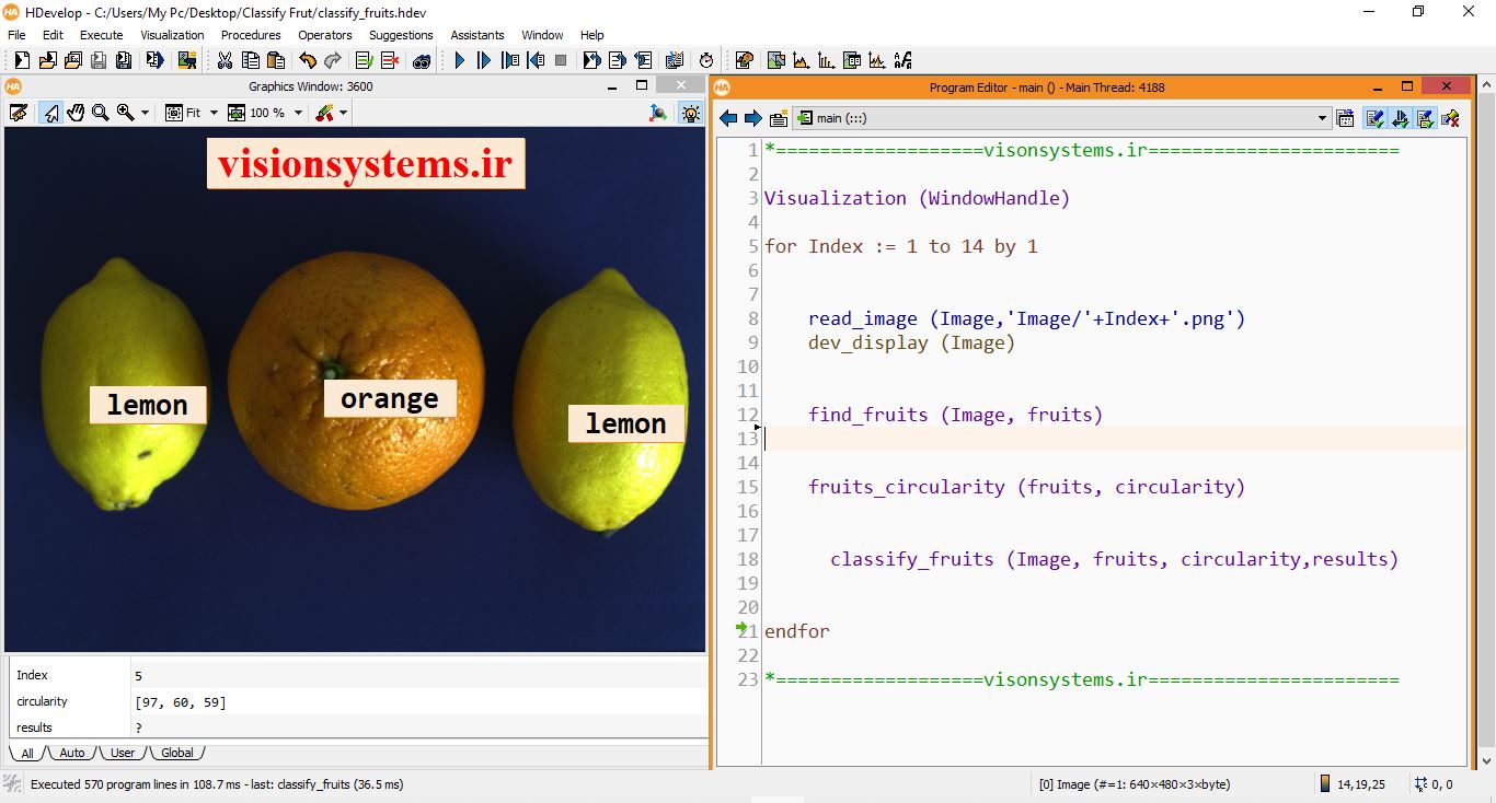 Classifying Orange and Lemon with Image Processing