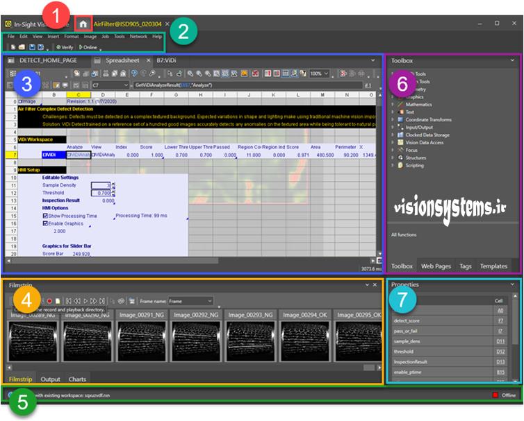 Cognex smart camera image processing software