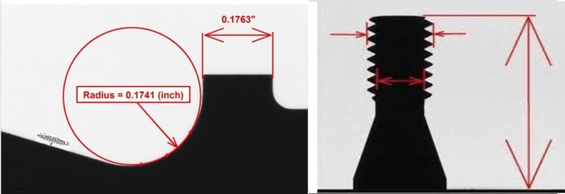 Dimensional control with image processing